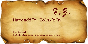 Harcsár Zoltán névjegykártya